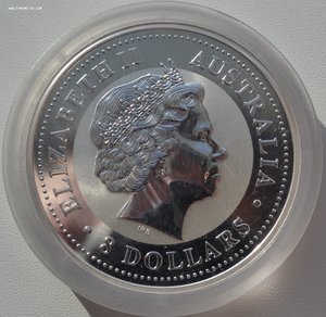 Год обезьяны, Австралия 2004г. серебро - 5 унций