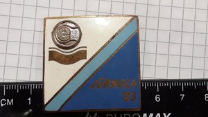 Знак Юрмала 1983 г тяжёлый металл , эмаль