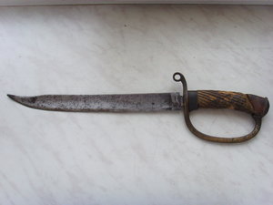 ОСТАТОК КЛИНКА СОЛД. ДРАГУНКИ ОБР. 1881г. С РУКОЯТЬЮ
