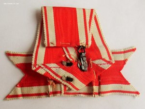 Колодка-бант В.И.Новикова ордена Св.Станислава 3ст с мечами.