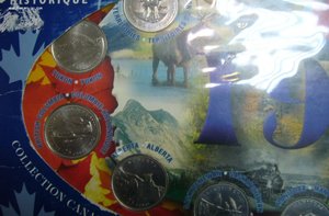 Набор монет канады - четвертаки