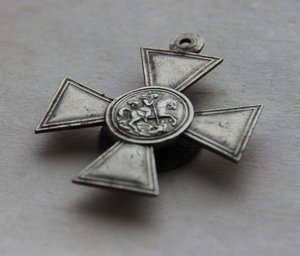 Георгиевский крест пр-ва Д. Кучкина, белый металл без номера