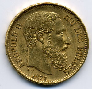 20 франков 1871 г. 6,45 гр.