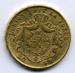 20 франков 1871 г. 6,45 гр.