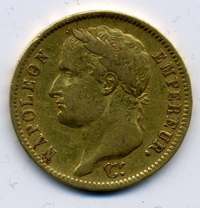 40 франков 1812 12,9 гр.