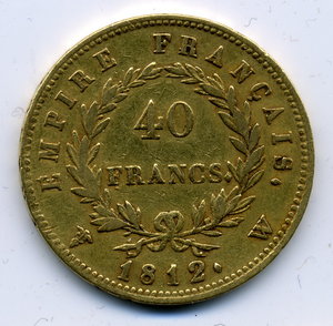 40 франков 1812 12,9 гр.