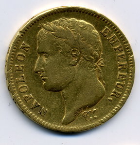 40 франков 1812 12,9 гр.