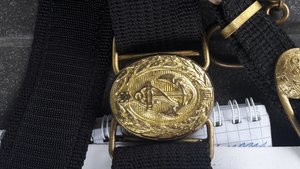 Ремень морской ВМФ Украины с одним подвесом для кортика