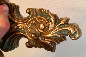 Бронзовый настенный подсвечник на три свечи. РАБОТА!!!!