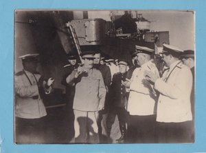 И.В.Сталин на борту военного корабля.