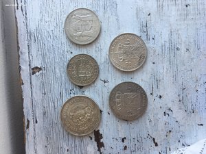 5 монет серебро одним лотом