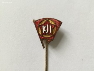 KJI. Членский знак КИМ. На игле. R.