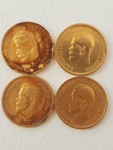 10 Рублей 1899-1898 года 7 штук.