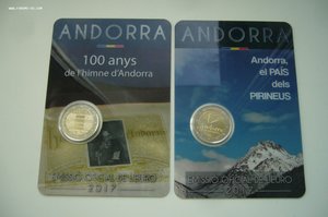 2 евро 2017 Андора в блистере