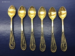 ЛОТ 01. Серебряные Ложки 6шт. 875 проба. Общий вес - 69гр.