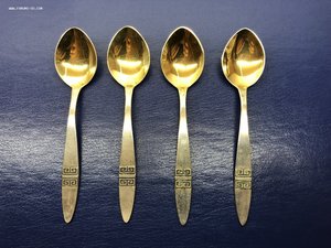 ЛОТ 02. Серебряные Ложки 4шт. 916 проба. Общий вес - 47гр.