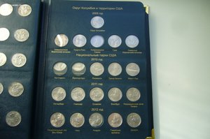 памятные монеты сша - альбом с монетами