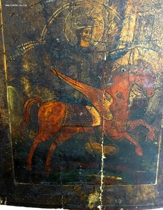 Икона Святой Архангел Михаил. Аналой. 30.5 на 24.5 см.