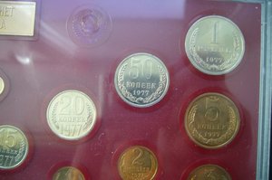 Набор монет СССР тв - 1977