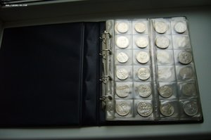 Альбом монет чехословакия - серебро - 10,25,50,100,500 крон