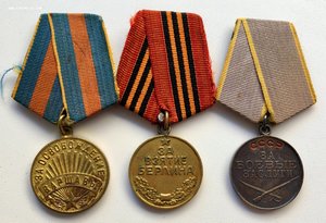 Комплект медалей за ВОВ с документом. Варшава, Берлин, БЗ+