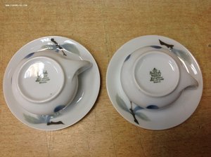 6 чашек с блюдцем Rosenthal Donatello Синяя вишня