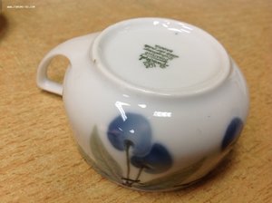 6 чашек с блюдцем Rosenthal Donatello Синяя вишня