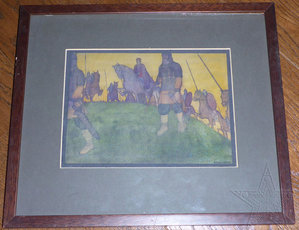 ★ ★ ★ Рисунок Плешаков В.С. Князь с дружиной. 1913 год ★ ★ ★