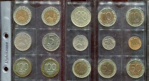 коллекция 10коп 1991г-100руб 1993г-ЛМД-ММД отличные