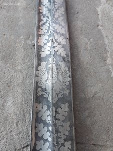 Польша сабля офицерская 20-е? травление и девиз.