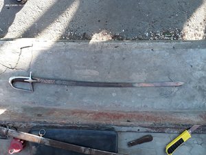 Польша сабля офицерская 20-е? травление и девиз.