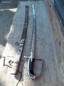 Польша сабля офицерская 20-е? травление и девиз.