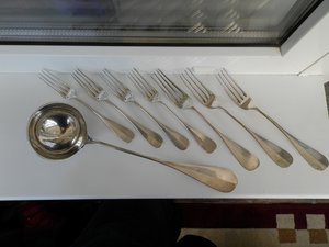 Половник и вилки серебро