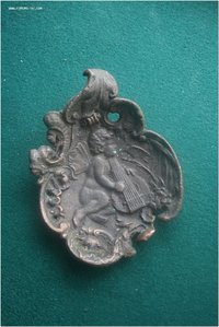 Пепельница старинная амур серафим бронза
