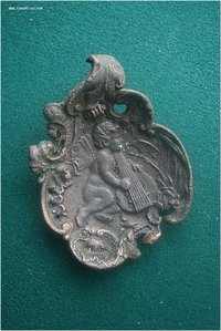 Пепельница старинная амур серафим бронза