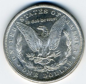 1$ США. Морган 1881-S. Unc