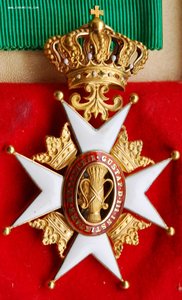 Швеция Орден Вазы 5 ст золото, коробка