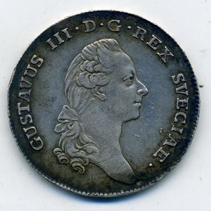 Швеция 1 риксдалер 1782 год