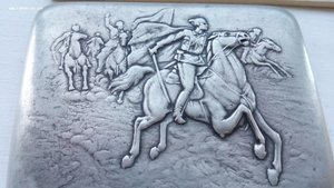 Портсигар 1ЮФ Чапаев серебро 875