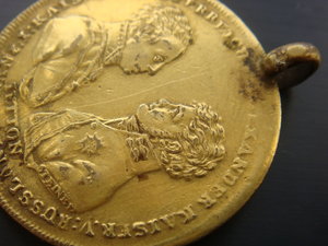 В ПАМЯТЬ БИТВЫ ПРИ ЛЕЙПЦИГЕ. 1813 Г.-золот