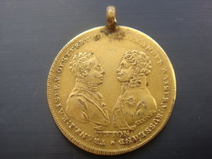 В ПАМЯТЬ БИТВЫ ПРИ ЛЕЙПЦИГЕ. 1813 Г.-золот