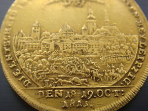 В ПАМЯТЬ БИТВЫ ПРИ ЛЕЙПЦИГЕ. 1813 Г.-золот
