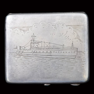 Портсигар и лот документов контр-адмирала Колчина П.И.