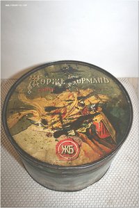 Банка жестяная редкая Жорж Борман Жар птица Конек Горбунок