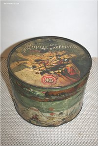 Банка жестяная редкая Жорж Борман Жар птица Конек Горбунок