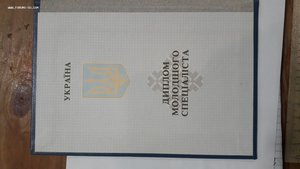 Диплом младшего специалиста Украина (пустой, не заполный)