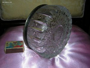 Хрустальная конфетница с серебряным ободком(875 пр.)