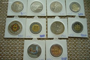 Украина - 5 + 2 гривны 2013,2014,2015 гг