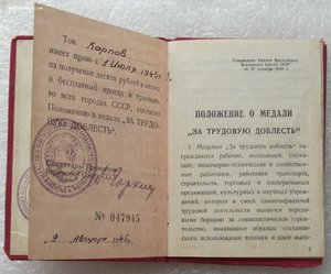 индивидуальный документ на ТД,с фото