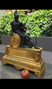 часы "Воин с обломанной стрелой" бронза, позолота
